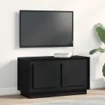 Cabinet TV Stejar negru 80 x 35 x 45 cm Lemn compozit GartenMobel Dekor