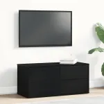 Cabinet TV cu sertar Stejar Negru 80 x 34 x 36 cm Lemn compozit GartenMobel Dekor