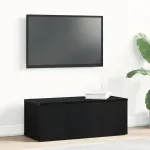 Cabinet TV cu sertar Stejar Negru 80x34x30 cm Lemn compozit GartenMobel Dekor