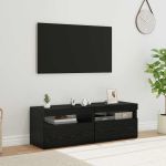 Cabinet TV 2 pcs Stejar Negru 60 x 35 x 40 cm Lemn compozit GartenMobel Dekor