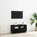 Cabinet TV Stejar Negru 80 x 35 x 40 cm Lemn compozit GartenMobel Dekor