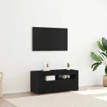 Cabinet TV cu sertar Stejar Negru 90 x 39 x 30 cm Lemn compozit GartenMobel Dekor