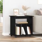 Cabinet mobil Stejar Negru 60 x 45 x 55 cm Lemn compozit GartenMobel Dekor