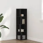 Rafturi de colț Stejar Negru 33 x 33 x 132 cm Lemn compozit GartenMobel Dekor