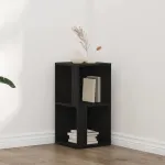 Rafturi de colț Stejar Negru 33 x 33 x 67 cm Lemn compozit GartenMobel Dekor