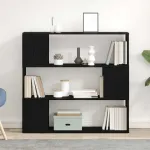 Set comodă TV Stejar Negru 100 x 24 x 94 cm Lemn compozit GartenMobel Dekor