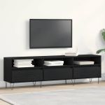 Cabinet TV Stejar Negru 150 x 30 x 44,5 cm Lemn compozit GartenMobel Dekor