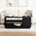 Masă de cafea Stejar Negru 102 x 55 x 43 cm Lemn compozit GartenMobel Dekor