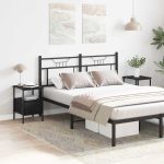 Dulap de noapte cu sertar 2 pcs Stejar Negru 34 x 36 x 50 cm GartenMobel Dekor