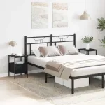 Dulap de noapte cu sertar 2 pcs Stejar Negru 34 x 36 x 50 cm GartenMobel Dekor