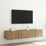 Dulap TV de perete 2 pcs Stejar Artizanal 80 x 35 x 31 cm GartenMobel Dekor