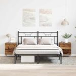 Dulap de noapte 2 pcs Lemn vechi 40 x 35 x 50 cm Lemn compozit GartenMobel Dekor