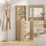 Bufet cu sertar Stejar sonoma 40 x 41 x 135 cm Lemn compozit GartenMobel Dekor