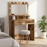 Masă de Machiaj Lemn vechi 79 x 41 x 135 cm Lemn compozit GartenMobel Dekor