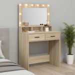 Masă de Machiaj Stejar Sonoma 79 x 41 x 135 cm Lemn compozit GartenMobel Dekor