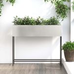 Ghiveci ridicat pentru grădină Argintiu 100 x 26 x 82 cm GartenMobel Dekor
