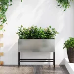 Ghiveci ridicat pentru grădină Argintiu 60 x 26 x 45 cm GartenMobel Dekor