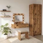 Masă de Machiaj cu sertar Maro 83 x 40 x 70 cm Lemn compozit GartenMobel Dekor