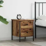 Noptieră Lemn vechi 40 x 42 x 50 cm Lemn compus și metal GartenMobel Dekor