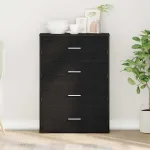 Bufet cu sertar Stejar Negru 60 x 31 x 84 cm Lemn compozit GartenMobel Dekor