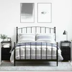 Dulap de noapte cu sertar 2 pcs Stejar negru 30 x 60 x 60 cm GartenMobel Dekor