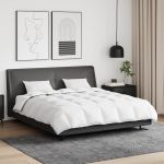 Duvet de iarnă cu pernă 3 pcs Alb Pene de rață GartenMobel Dekor