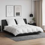 Set de Pături cu pernă 3 pcs Alb Pene de rață GartenMobel Dekor