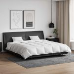 Set de Pături cu pernă 3 pcs Alb Pene de rață GartenMobel Dekor