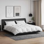 Set de Pături cu pernă 3 pcs Alb Pene de rață GartenMobel Dekor