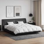 Set de Pături cu pernă 3 pcs Alb Pene de rață GartenMobel Dekor