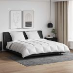 Set de Pături cu pernă 3 pcs Alb Pene de rață GartenMobel Dekor