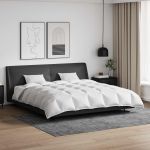 Set de Pături cu pernă 3 pcs Alb Pene de rață GartenMobel Dekor