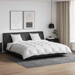 Set de Pături cu pernă 3 pcs Alb Pene de rață GartenMobel Dekor