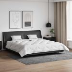 Pilotă de vară cu pernă 3 pcs Alb Microfibră GartenMobel Dekor