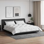 Pilotă cu pernă 3 pcs Alb Microfibră GartenMobel Dekor