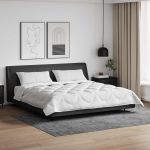 Pilotă cu pernă 3 pcs Alb Microfibră GartenMobel Dekor