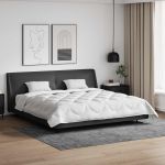 Pilotă cu pernă 3 pcs Alb Microfibră GartenMobel Dekor