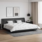 Duvet cu perne cu pernă 3 pcs Alb Microfibră și Pene de Rață GartenMobel Dekor