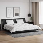 Duvet de iarnă cu pernă 3 pcs Alb Microfibră GartenMobel Dekor