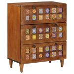 Bufet castan 60 x 33,5 x 75 cm Lemn de mango solid GartenMobel Dekor