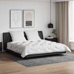 Pilotă cu pernă 3 pcs Alb Microfibră GartenMobel Dekor