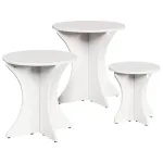 Masă de cafea 3 pcs Alb GartenMobel Dekor