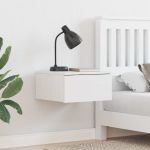 Noptieră 2 pcs Alb 37 x 35 x 18,5 cm Lemn masiv de pin GartenMobel Dekor