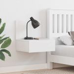 Noptieră 2 pcs Alb 42 x 32,5 x 40 cm Lemn masiv de pin GartenMobel Dekor