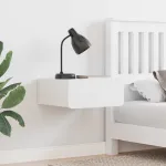 Noptieră cu sertar Alb 39 x 34 x 16,5 cm Lemn masiv de pin GartenMobel Dekor