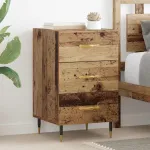 Dulap de noapte Lemn vechi 40 x 40 x 66 cm Lemn compozit GartenMobel Dekor