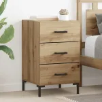 Dulap de noapte Stejar Artizanal 40 x 40 x 66 cm Lemn compozit GartenMobel Dekor