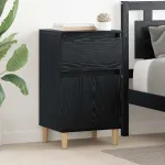 Dulap de noapte Stejar Negru 40 x 35 x 70 cm Lemn compozit GartenMobel Dekor