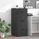 Dulap pentru Fișiere cu sertar cu raft Negru 44 x 50 x 106.5 cm GartenMobel Dekor