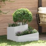 Vază pentru Grădină Argintiu 60 x 60 x 50 cm Oțel Galvanizat GartenMobel Dekor